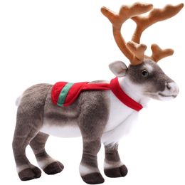Jouets de Noël Fournitures Simulation Renne En Peluche Cerf Poupée Xmas Elk Décorations Joyeux Année Cadeau pour Enfants 220924