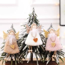 Fournitures de jouets de Noël Peluche douce Ange Fille Poupées Décoration d'arbre de Noël Ornements Jouets Pendentifs Décoration de Noël Décoration de Noël R231012