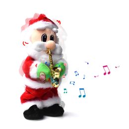 Fournitures de jouets de Noël Twerking Père Noël secouant les hanches Père Noël Wiggle Hip chantant Danse Jouets du Père Noël Poupées électriques à piles 231208