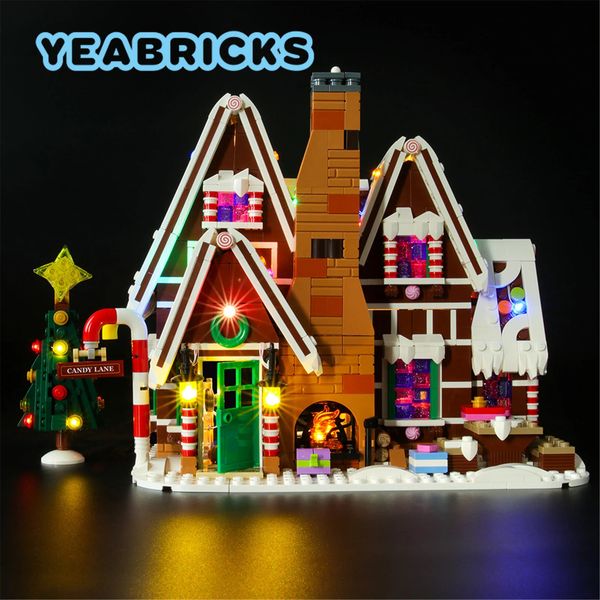Fournitures de jouets de Noël YEABRICKS Kit d'éclairage LED pour 10267 Ensemble de blocs de construction de maison en pain d'épice non inclus le modèle de jouets pour enfants Cadeau de Noël 231129