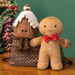 Fournitures de jouets de Noël Année Décor Cartoon Gingerbread Man Décoration Peluche Simulé Arbre Poupée Festival de Noël Enfant Enfant Cadeau 220924