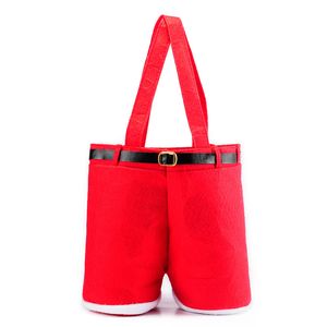 Kerstbehandeling Snoepzak Wijnfles Houder Santa Broek Gift Wrap Tassen Bruiloft Nieuwjaar Vakantie Decor JK2010XB