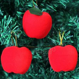 Kerst Tree Apple Decoratie 12 stks/Set Artificial Small Mini Red Apples Decorations Xmas Party Hanging Ornament Festival Gift BH7452 Tyj