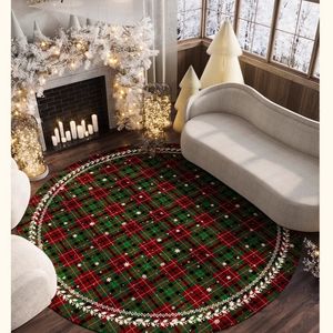 Tapis d'arbre de noël salon table à thé tapis de vestiaire tapis rond chambre sens avancé lumière luxe commode tapis de sol
