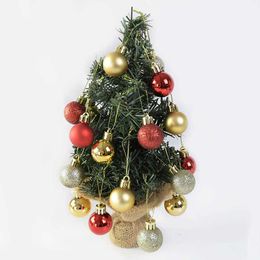Kerstboomdecor bal souvenirs xmas feest hangende ballen krans ornament decoraties voor huis kerstcadeau 24 st. 3 cm/1,2 "per doos
