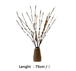 Décoration d'arbre de Noël Branche de saule 20 ampoules clignotantes chaîne de lumière LED grand vase lampe de brindille de saule maison Ga bbypkN emballage20108470341