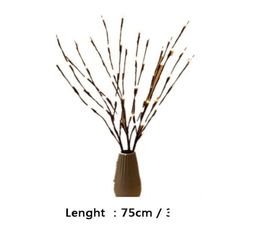 Kerst Tree Decoratie Willow Branch 20 Bollen knipperende LED -licht String Tall Vase Willow Twig Lamp Home GA BBYPKN PACKING20105965556