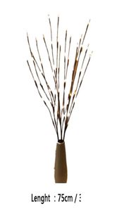 Kerst Tree Decoratie Willow Branch 20 Bollen knipperende LED -licht String Tall Vase Willow Twig Lamp Home GA BBYPKN PACKING20101364354