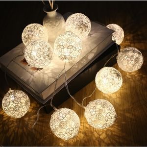 Kerst Tree Decorations Lace Ball Led Lights Christmas Decoration for Home Wedding Decoration Xmas Accessaries Navidad 201201