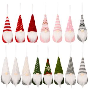 Décorations D'arbre De Noël En Peluche Gnome Poupée Pendentif Ornement Suspendu Nouvel An Fête Fournitures Décor À La Maison XBJK2108