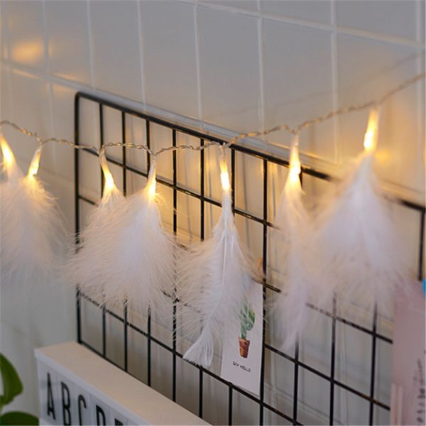 Guirlandes d'arbres de Noël 2M 20 Led plumes guirlandes lumineuses décoration de fête de mariage décorations de jour de noël pour la maison Navidad 2022