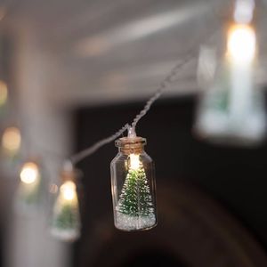 Árbol de Navidad Jarra de cristal Botella Luces de cadena con 20 LED con pilas para el banquete de boda Luces de hadas Navidad Deocration Y200903