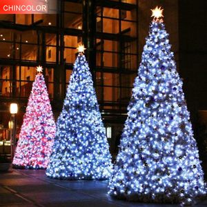 Kerstboom LED String Lights EU / US Plug Waterdicht 20-100m 200-800LEDS AC220V / 110V voor Party Garden Holiday Home Decor JQ Y201020