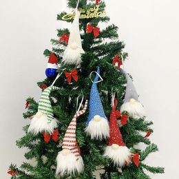 Lumières d'arbre de Noël Glowing poupée pendentif décorations de fête à la maison disposition de la scène Boule de décoration du père Noël nordique RRB16473