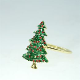 Kerstboom Napkin Ring Bulk servethouder voor feestdagen 12 PCS QN19090401 201124