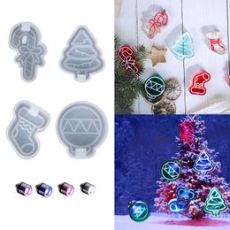 Kerstboom ornament boom sok bol siliconen hars mallen led licht hangend decor epoxy gietvorm schimmel diy maken ambachten