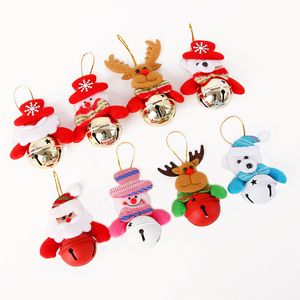 Kerstboomversiering met bel Kerstman/Sneeuwman/Rendier/Beer Hanger Kerstboomdecoratie Kindercadeaus