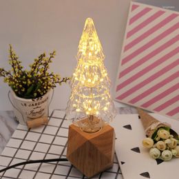 Kerstboomvorm Edison Bulb AC85-265V 3W E27 LED STARRY Firework Lamp Meteoor Douche Retro Home Decoratie warm Wit