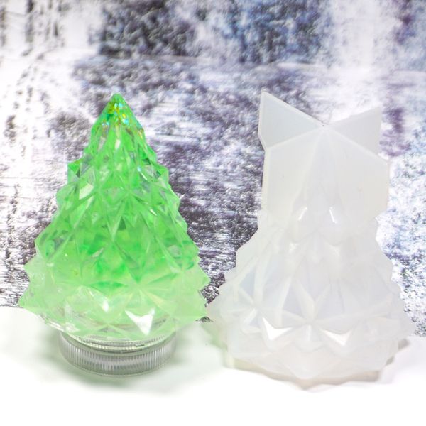 Molde de silicona para árbol de Navidad, herramientas de joyería epoxi UV, Moldes de resina para manualidades hechas a mano, decoración Xmax, moldes de fundición para decoración del hogar