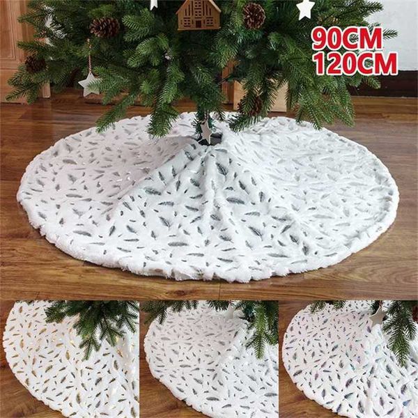 Tapis de pied de jupe d'arbre de Noël, tapis sous les décorations, année 2022, noël 211104