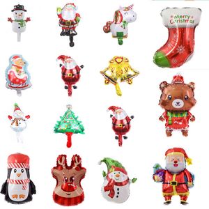 Árbol de Navidad, globos de muñeco de nieve, decoración de fiesta, globo de película de aluminio, adorno de atmósfera navideña