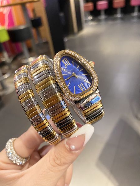 Día de San Valentín de Navidad Regalo Día de la Madre Principal Grado Relojes para mujeres Snake Gold Bracelet Quartz Mira diseñador de lujo para mujeres Regalos de obsequios Código de muñeca de pulsera