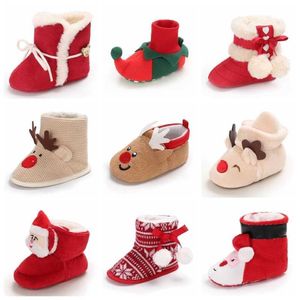 Chaussures chaudes de Noël 2021 bébé pour tout-petit premier marcheurs hiver bébé garçons filles chaussures de Noël