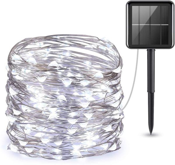 Décoration de fête de mariage de Noël Guirlande alimentée par batterie USB 10M LED Fée Guirlande Lumineuse Maison Nouvel An Énergie Solaire Lumières Décor GGB2341