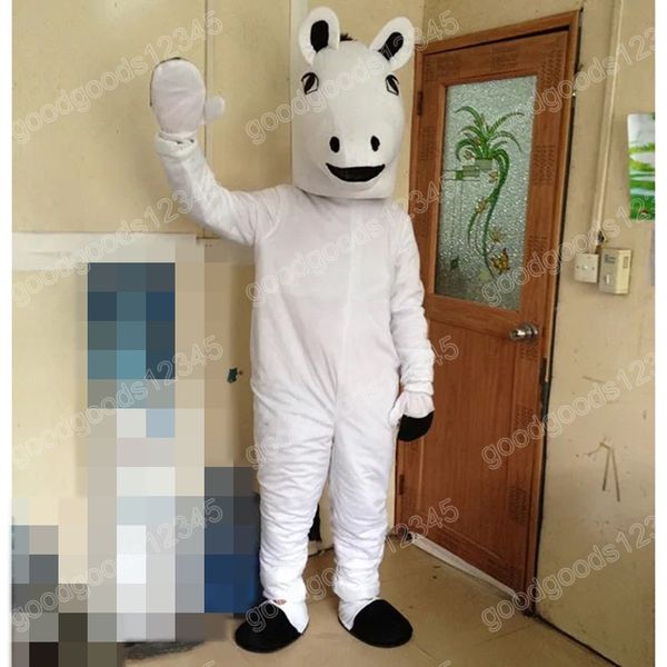 Costumes de mascotte de cheval blanc de Noël Halloween robe de soirée fantaisie hommes femmes personnage de dessin animé carnaval publicité de Noël tenue de costume de fête d'anniversaire