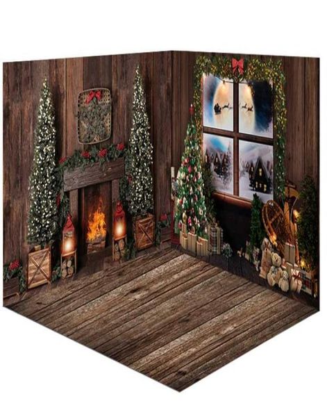 Christmas Windows Tell, toile d'hiver Contexte de neige d'hiver pour PO Studio Arbre de Noël Toys Gifts PO Booth Background 3935722