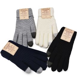 Christmas Winter Party Gunpt Warme handschoenen Geschenken Gebreide Imitatie Wool All-Finger Smart Handschoenen