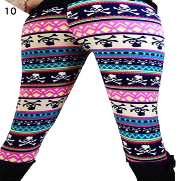 Pantalons de leggings pour femmes de Noël Pantalon d'étirement des cerfs de neige