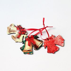 Pendentifs en bois de Noël Ornements Artisanat en bois Ornements suspendus Jouets pour enfants pour la maison Décorations de Noël Cadeaux RRC208