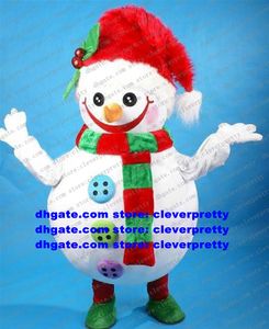 Kerstmas Snowman Snowman Snow Man Mascot Costume Adult Catoon Character World Exposition Business Start Ceremony ZZ7196