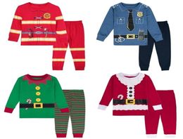 Christms pyjamasets voor kinderen jongens pijama kinderen grappig carnaval feest nachtkleding peuter kerstman PJS 210 jaar 2201108793134