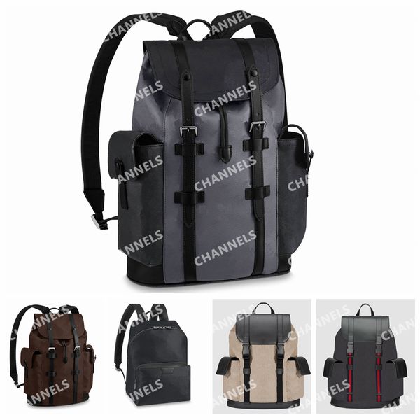 CHRISTOPHER Mochilas Hombres Mochila Diseñador Cuero Lujo Moda Mochilas Estilo Bolsos Hombre clásico