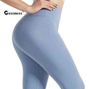 CHRLEISURE Yoga Pantalon Taille Haute Sport Leggings Femmes Solide Gym Running Workout Push Up Pantalon Athlétique Fitness Leggings H1221