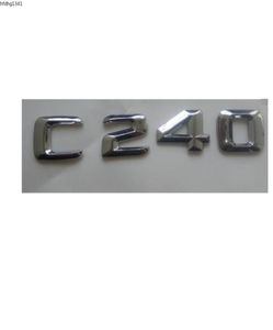Chrome 3D ABS PLAST PLAST CARRUK LETTRES ARRIÈRE BADGE BADGE EMBLAND Sticker pour C Classe C2402450215