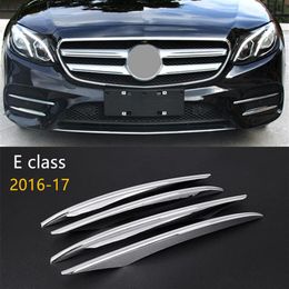 Chrome ABS Mistlicht frame decoratie 3D stickers voor Mercedes Benz Nieuwe E klasse W213 2016-17 Auto accessories342q