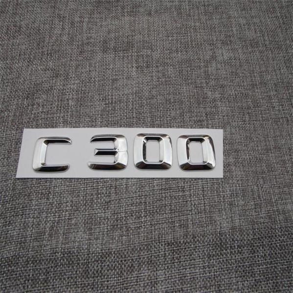 Cromo ABS Plastic Car Trunk Lets Badge Emblems Emblems Calcomanía para Mercedes Benz C Clase C3008761563