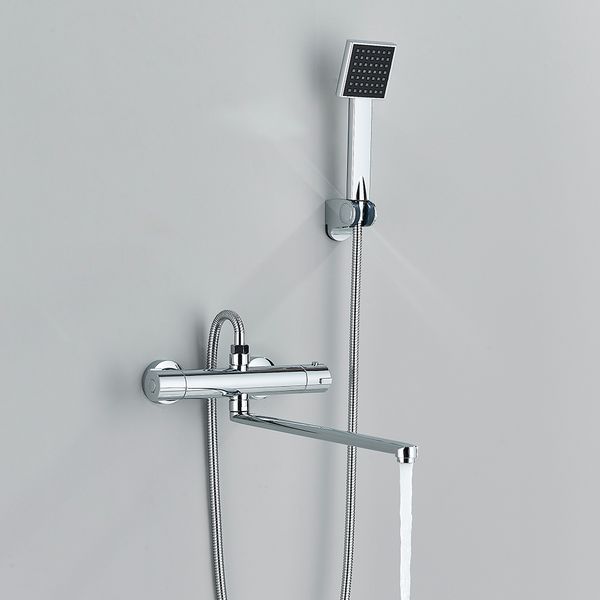 Robinet de salle de bain chromé vanne thermostatique mélangeur à eau froide robinet baignoire de baignoire remplacer la vanne de douche