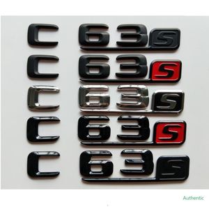 Chrome Black 3D Letters Trunk Badges Emblems Emblem Badge for Mercedes Benz C204 A205 S205 S204 W204 W205 C63S C63 S AMG4402808