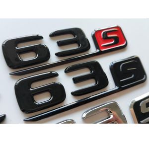 Chroom Zwarte Letters Aantal Kofferbak Badges Emblemen Embleem Badge Sticker voor Mercedes Benz W166 C292 SUV GLE63s GLE63 S AMG241O334d