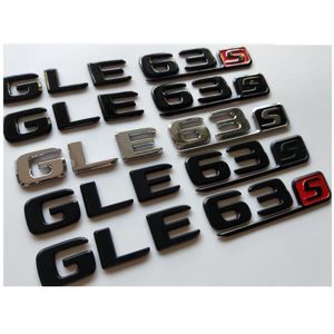 Badges de coffre avec lettres noires chromées, emblèmes autocollants pour Mercedes Benz W166 C292 SUV GLE63s GLE63 S AMG241O248h