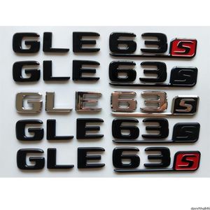 Chroom Zwarte Letters Nummer Kofferbak Badges Emblemen Embleem Badge Sticker voor Mercedes Benz W166 C292 SUV GLE63s GLE63 S AMG234j