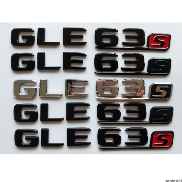 Chrome Black Letters Numéro Badges Badges Emblems Emblem Badge Sticker for Mercedes Benz W166 C292 SUV GLE63S GLE63 S AMG234J