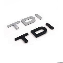 Chrome Black Letters TDI Trunk Lid Fender Badges Emblems Emblem Badge voor Audi A3 A4 A5 A6 A7 A8 S3 S4 R8 RSQ5 Q5 SQ5 Q3 Q7 Q7 Q8 SEL2566