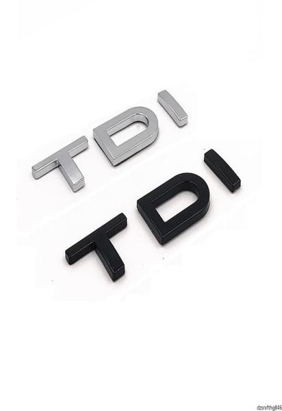 Insignias de guardabarros con tapa de maletero TDI con letras negras cromadas, emblemas, insignia para A3, A4, A5, A6, A7, A8, S3, S4, R8, RSQ5, Q5, SQ5, Q3, Q7, Q81301409