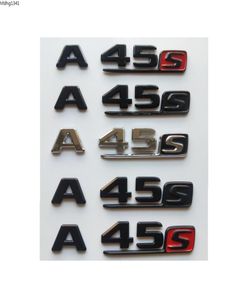 Chroom Zwarte Letters Kofferbak Badges Emblemen Embleem Badge Stikcer voor W176 W177 AMG A45 S 4 MATIC 4 MATIC 201820201457819