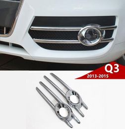 Chrome auto front mist lampen frame decoratieve trimstrip voor Q3 2013-2015 exterieur styling accessoires stickers4851502